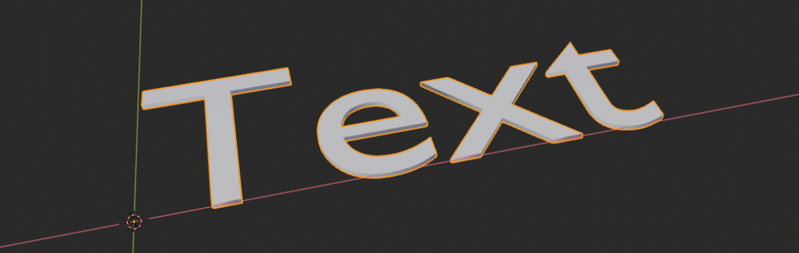 Extruded text