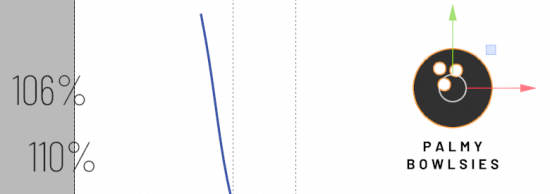 Example of % of diameter compensation